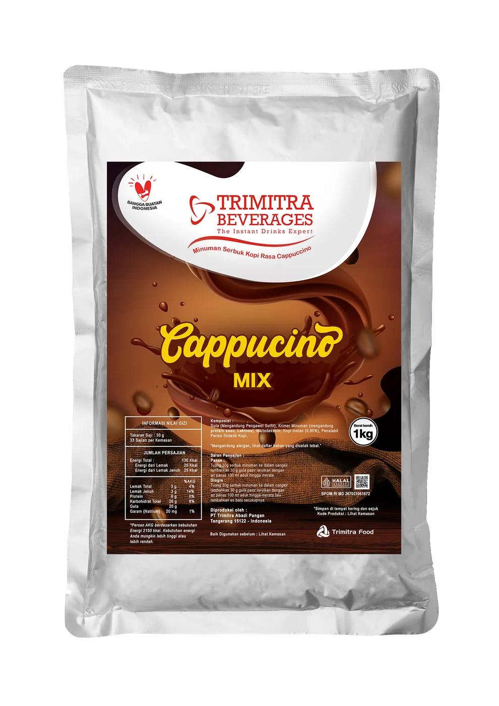 Kemasan Trimitra Beverages Cappuccino Mix