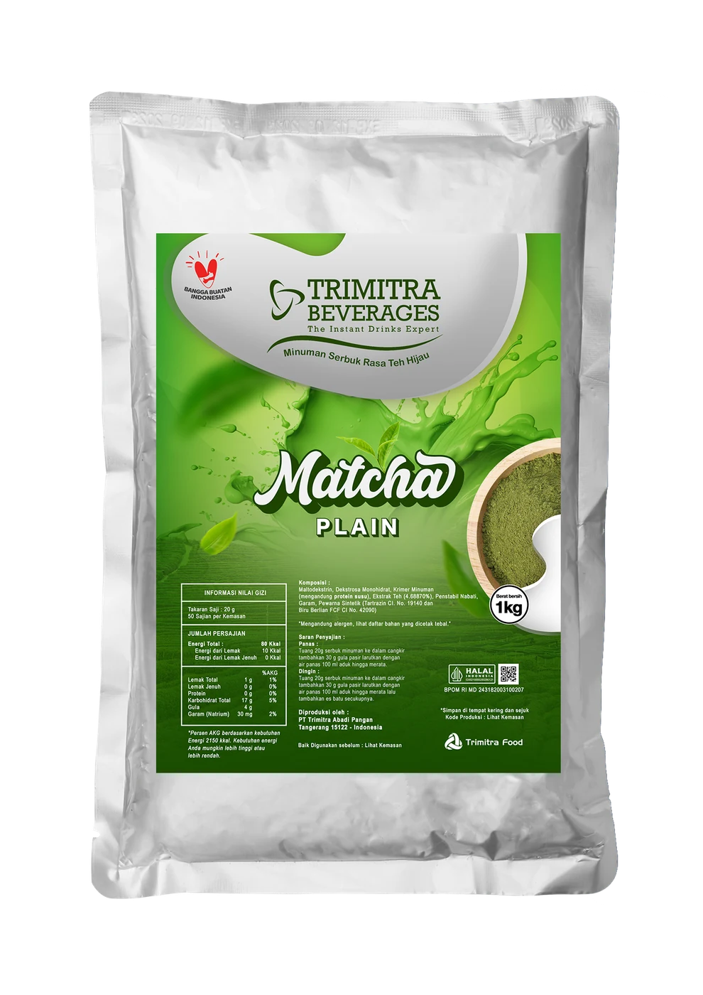 Kemasan Trimitra Beverages Matcha Plain
