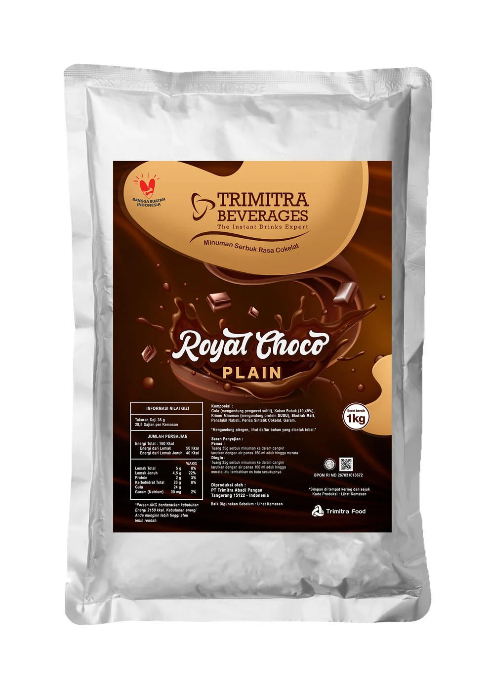 Kemasan Trimitra Beverages Royal Choco Plain